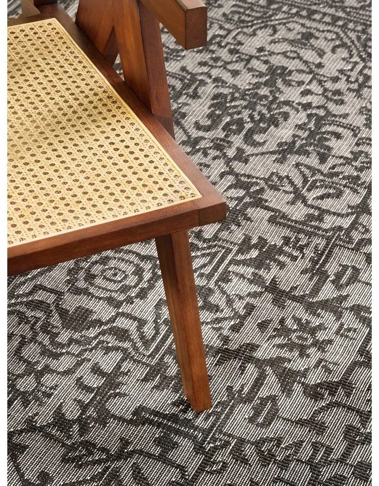 Fekete-fehér kültéri-beltéri szőnyeg 120x170 cm Duet Kona – NORTHRUGS