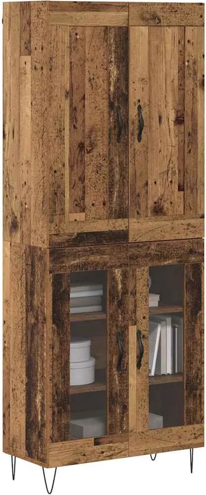 vidaXL Magasfiú Öreg fa 69,5 x 34 x 180 cm Faanyag
