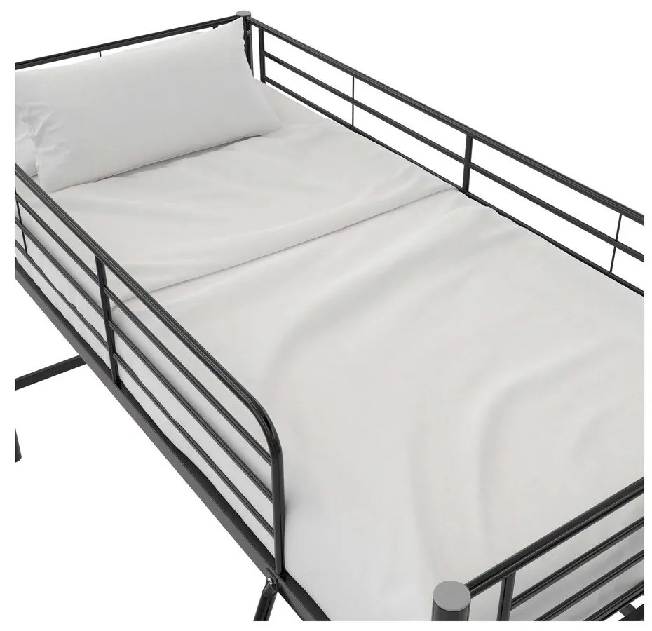 Fekete magasított gyerekágy 90x200 cm Jodie – Støraa