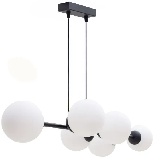 Csillár zsinóron FIRA 5xE27/60W/230V fekete