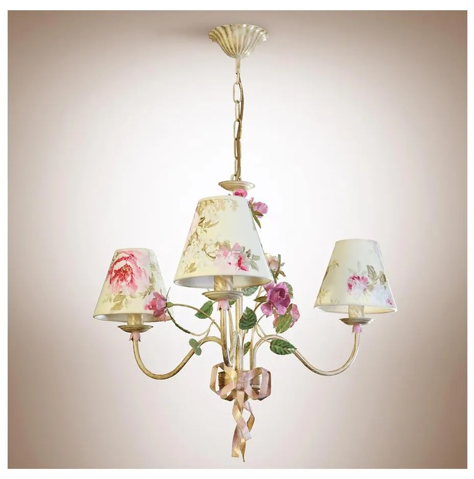 Csillár láncon ROMANCE 3xE14/40W/230V arany