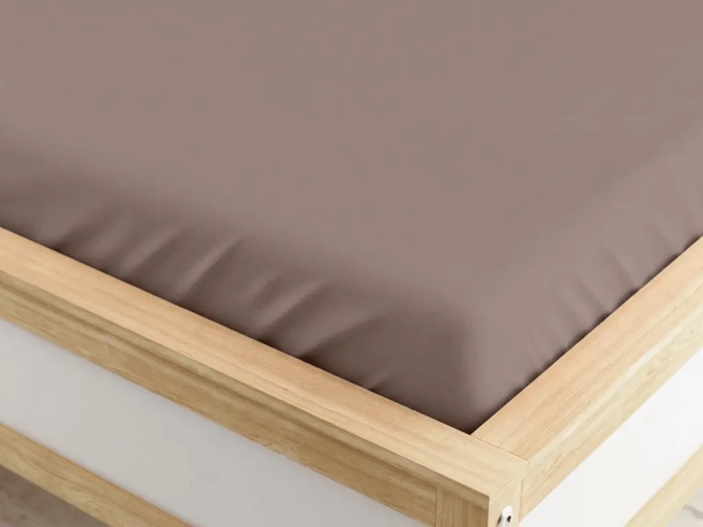 Mikroszálas gumis lepedő barna 90 x 200 cm