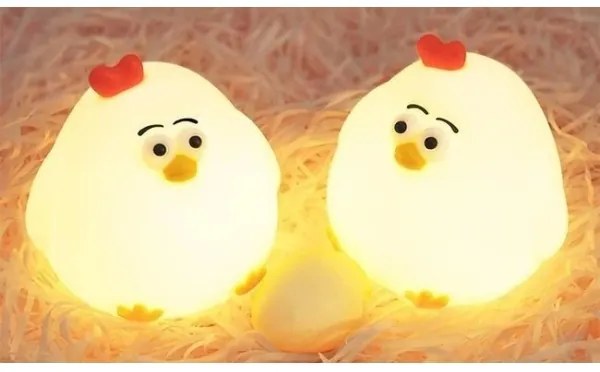 Fényerőszabályozható, újratölthető gyermek LED éjszakai lámpa LED/1W/5V 3000K 800 mAh, csibe