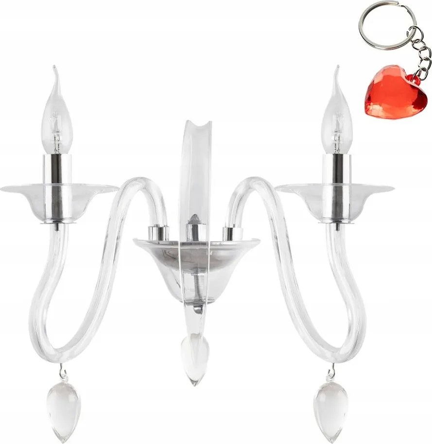 Glamour stílusú fali lámpa, gyönyörű ragyogás Ajándék