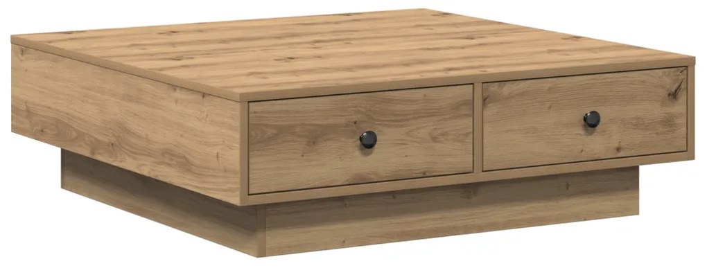 Dohányzóasztal Artisan tölgy Furnér, MDF 90 x 90 x 28 cm Tárolás