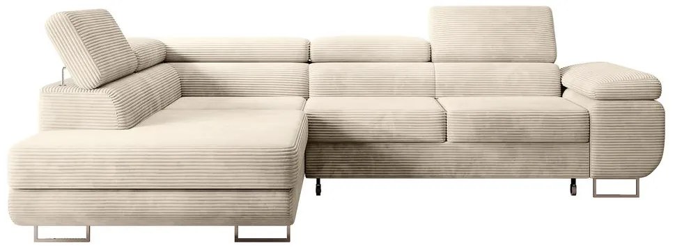 Sarokkanapé Stiletto (B) (világos bézs + ezüst). 1099690