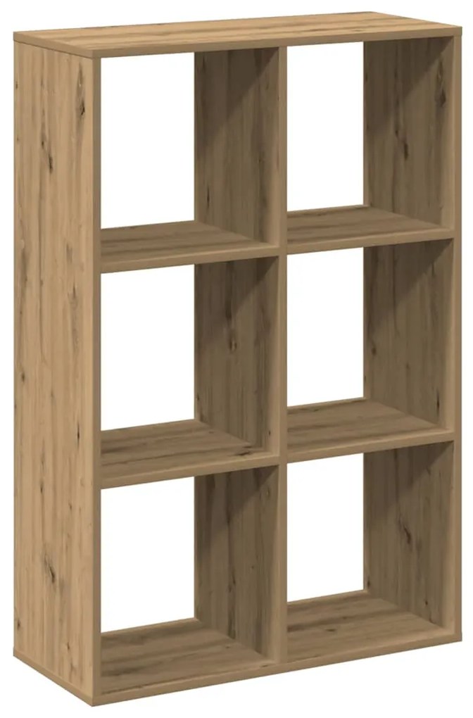 kézműves tölgy színű fa elválasztó könyvespolc 69,5x29x103,5 cm