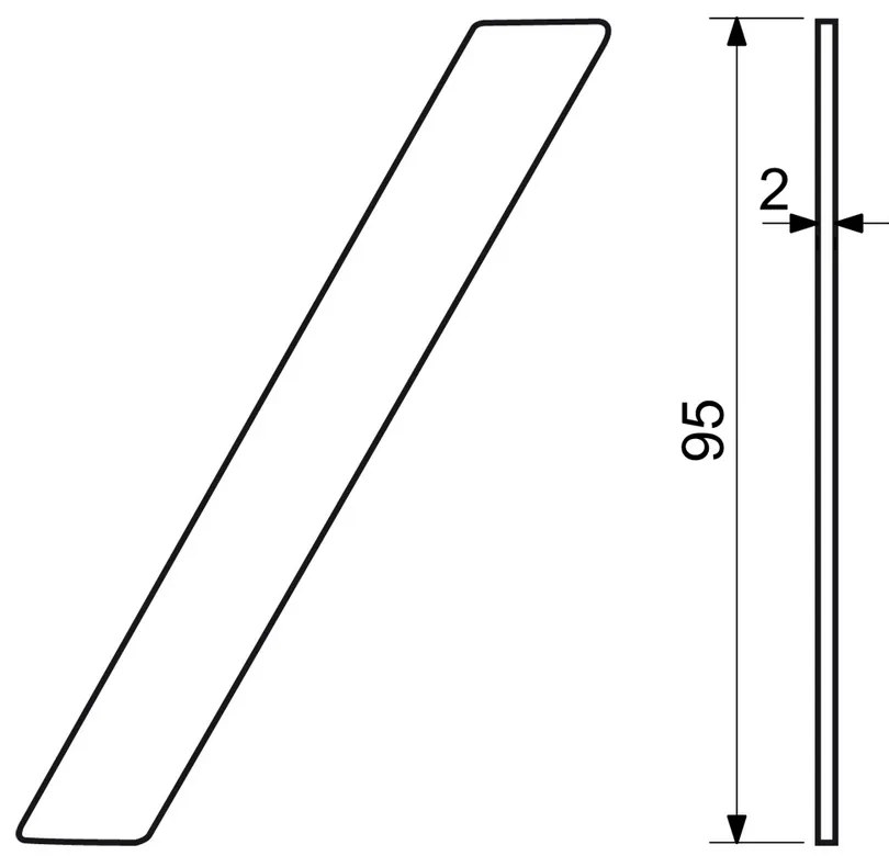Házszám " / ", RN.95L, rozsdamentes acél