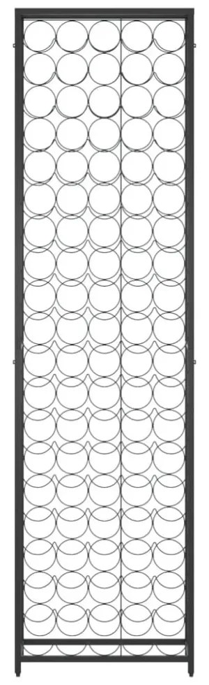 fekete kovácsoltvas bortartó 95 palackhoz 54 x 18 x 200 cm