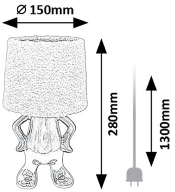 Rabalux 74216 - Asztali lámpa SMURFY 1xE14/40W/230V fényezett króm