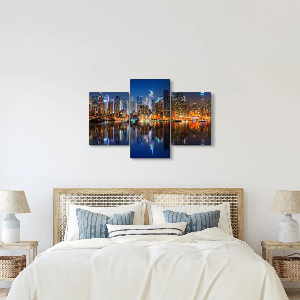 Manhattan képe éjjel (90x60 cm)