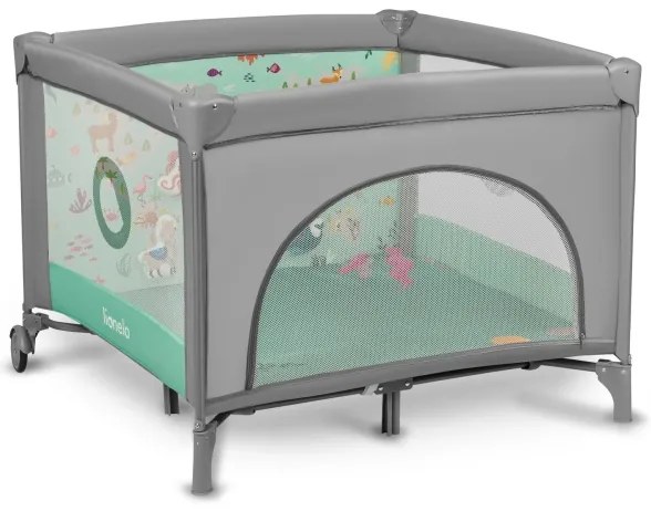 Lionelo - Játékkarám MILLE szürke-zöld