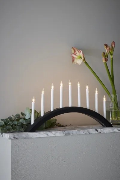 Markslöjd 705957 - Karácsonyi gyertyatartó AVENTO 9xE10/3W/230V fekete