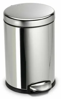 Simplehuman pedálos kerek kosár, 4,5 l, polírozottacél