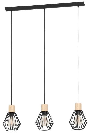 Eglo 44094 - Csillár zsinóron PALMORLA 3xE27/60W/230V