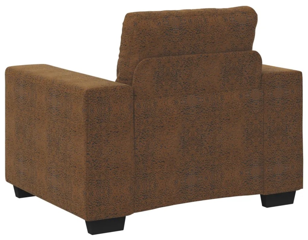 vidaXL Kanapé 3 pcs Barna Lábbal kevert anyag