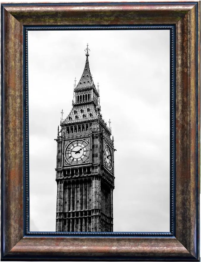 London képkeret, bronz, 10 x 15 cm