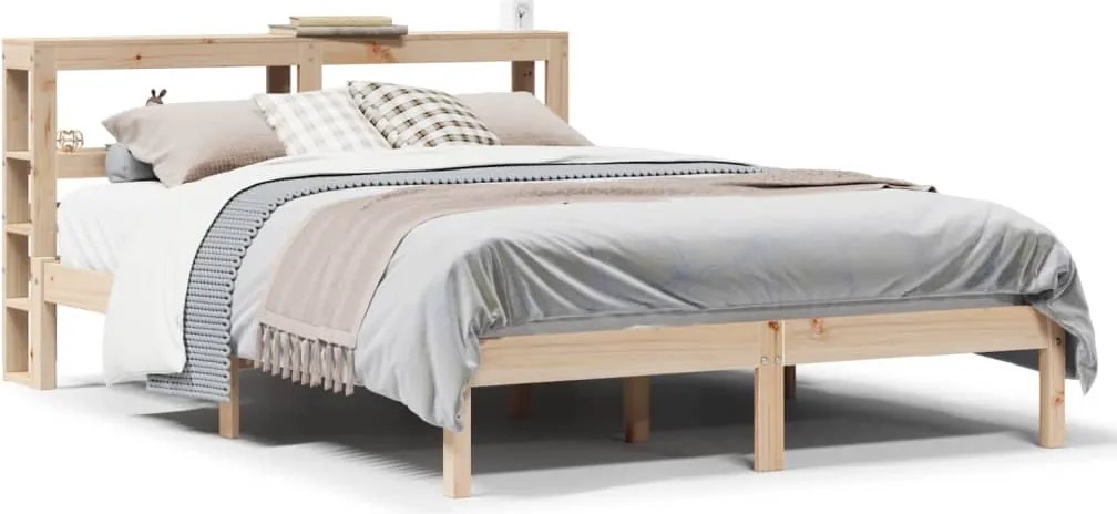 vidaXL tömör fenyőfa ágy matrac nélkül 160 x 200 cm