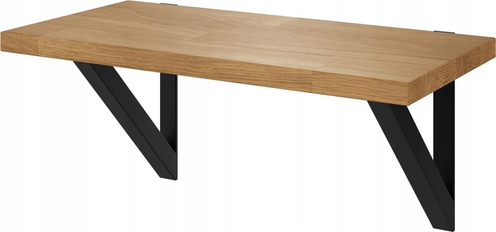 Falra akasztható polc Loft fém és tölgy 40 cm