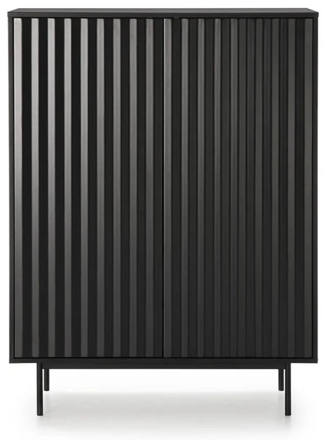 Sierra fekete magas komód 97x130 cm - Teulat