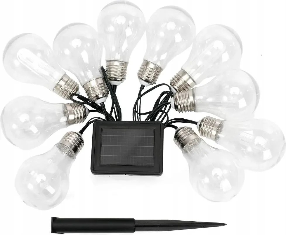 Napelemes kerti girland 3.8 m 10x Led 0.06W IP44 Napelemes Zuma Line