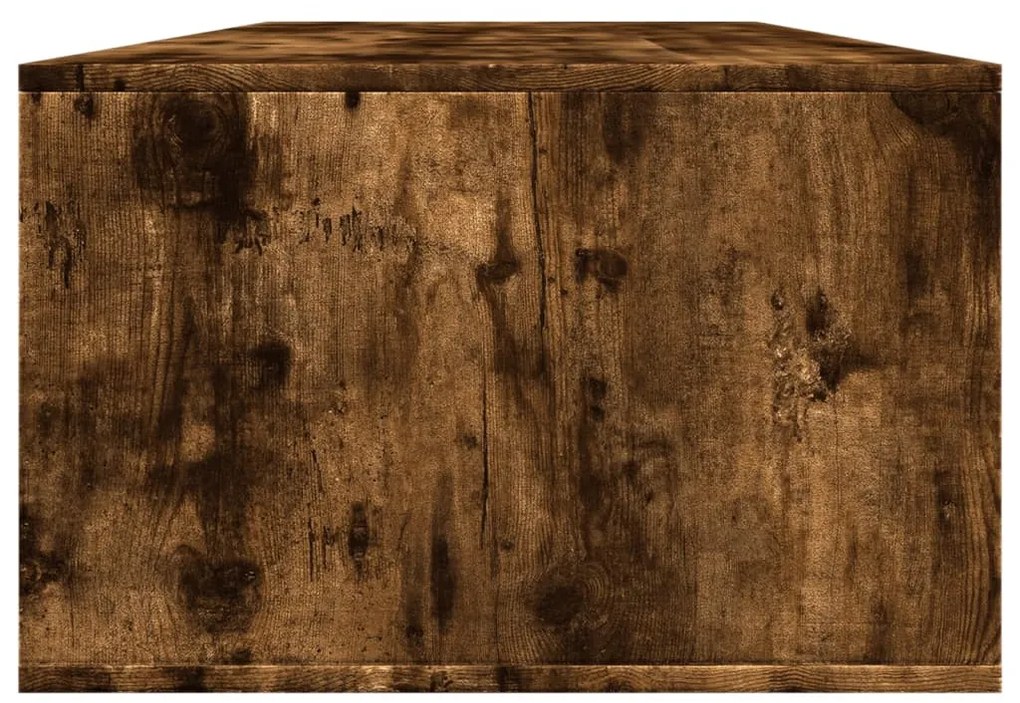 Füstös tölgy színű szerelt fa dohányzóasztal 102x55x35 cm