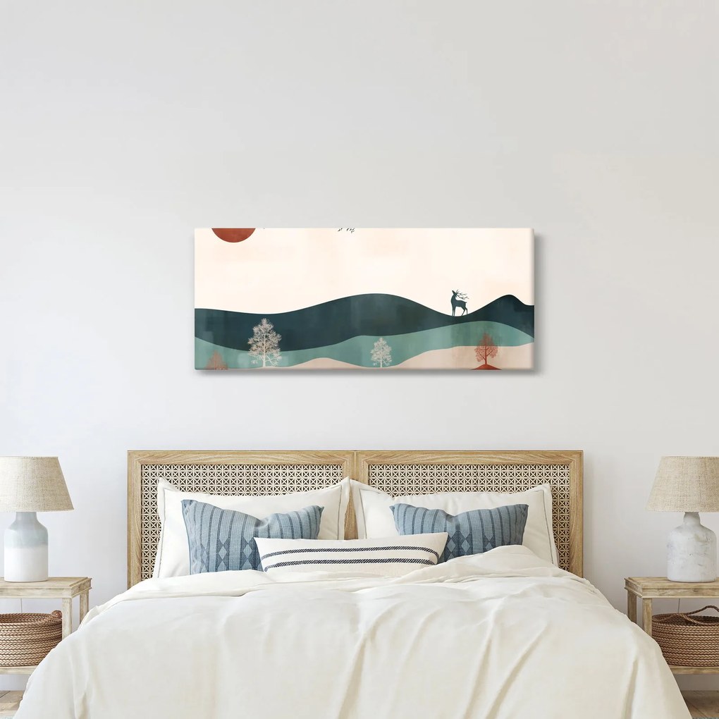 Kép - Illusztrált tájkép (120x50 cm)