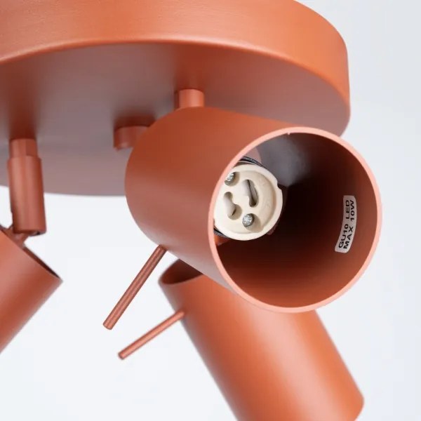 Sollux SL.1509 - Spotlámpa RING 3xGU10/10W/230V piros