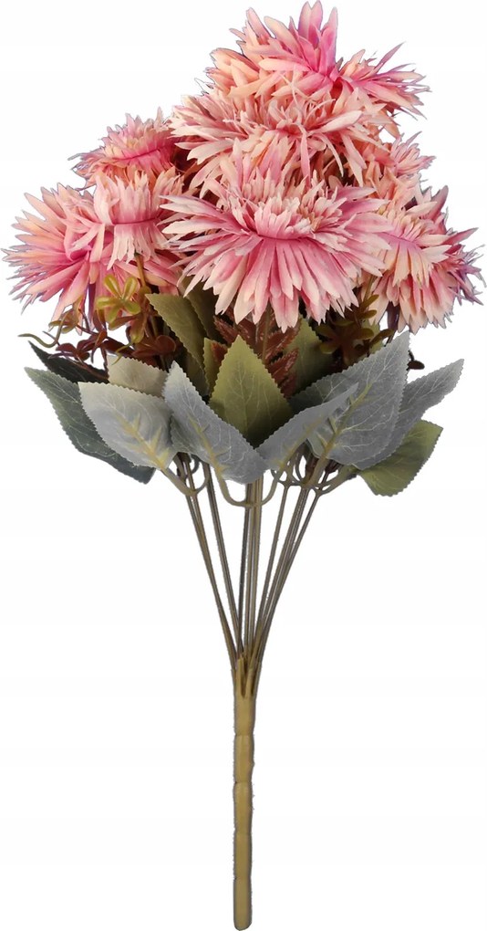 Csokor 12 Őszi Gerbera 48CM Rózsaszín Temető Dekoráció Kompozíció