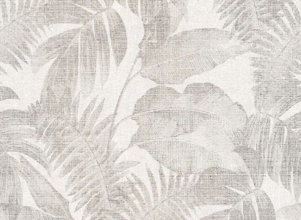 Vinil Tapéta Flizelinen, Koptatott Trópusi Levelek Mintával