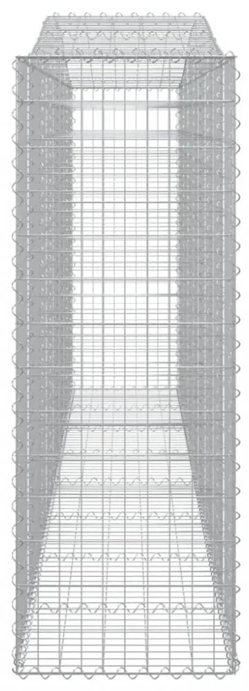 9 db íves horganyzott vas gabion kosár 400x50x140/160 cm