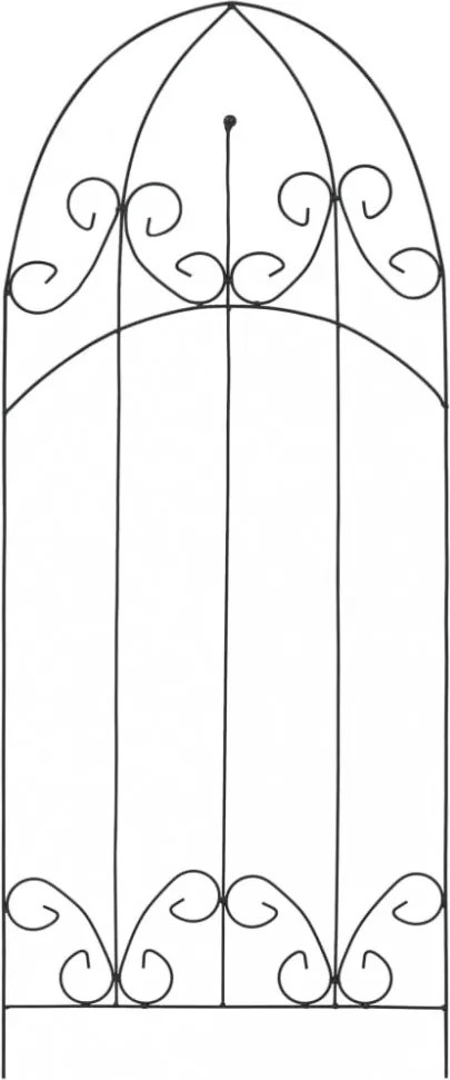 3 db fekete vas növényfuttató állvány 40 x 100 cm