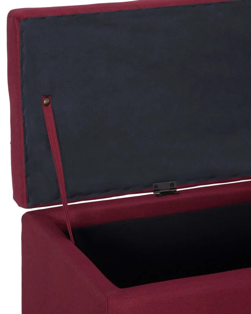 bordó poliészter pad tárolórekesszel 116 cm