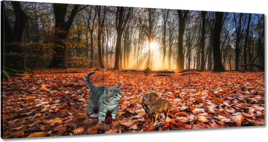 Vászonkép 180x90 Egér cica Tájkép