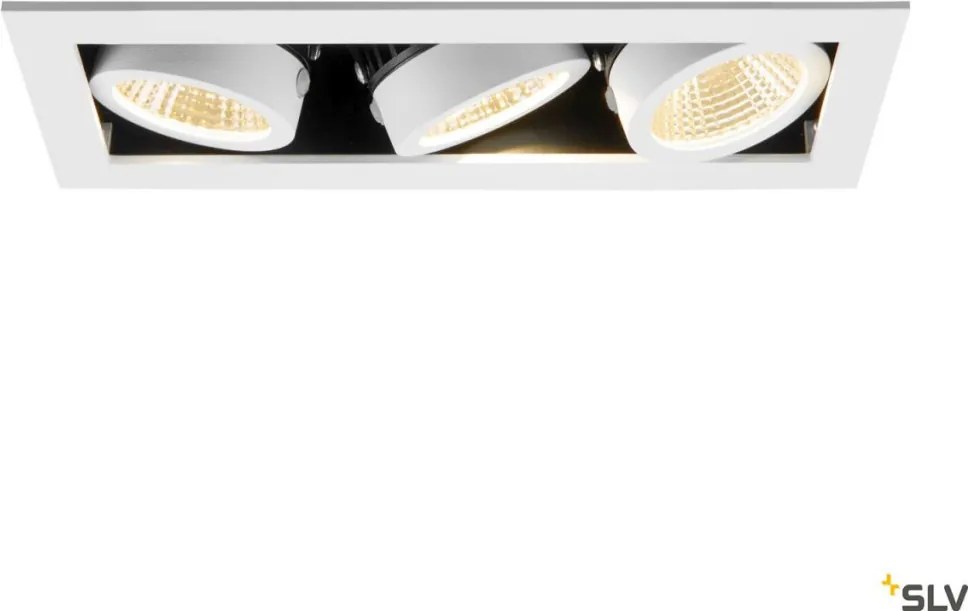 SLV KADUX 1007568 Beépíthető spotlámpa 3x20W/LED 3000K 2350lm IP20