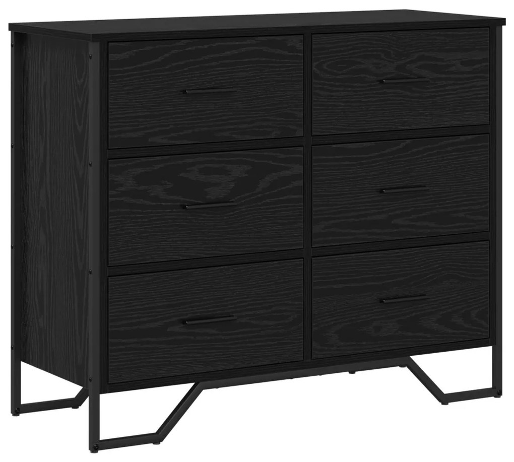 vidaXL Éjjeliszekrény Fekete Tölgy 91x35.5x74.5 cm Szerelt Fa