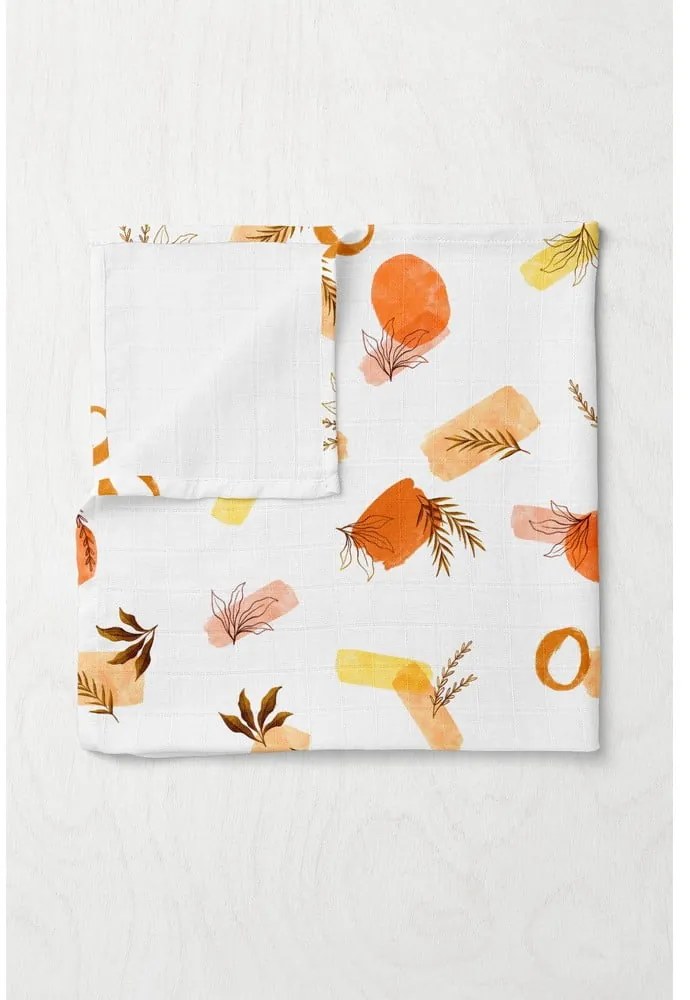 Fehér muszlin gyerek takaró 75x100 cm Rhapsody – Mijolnir