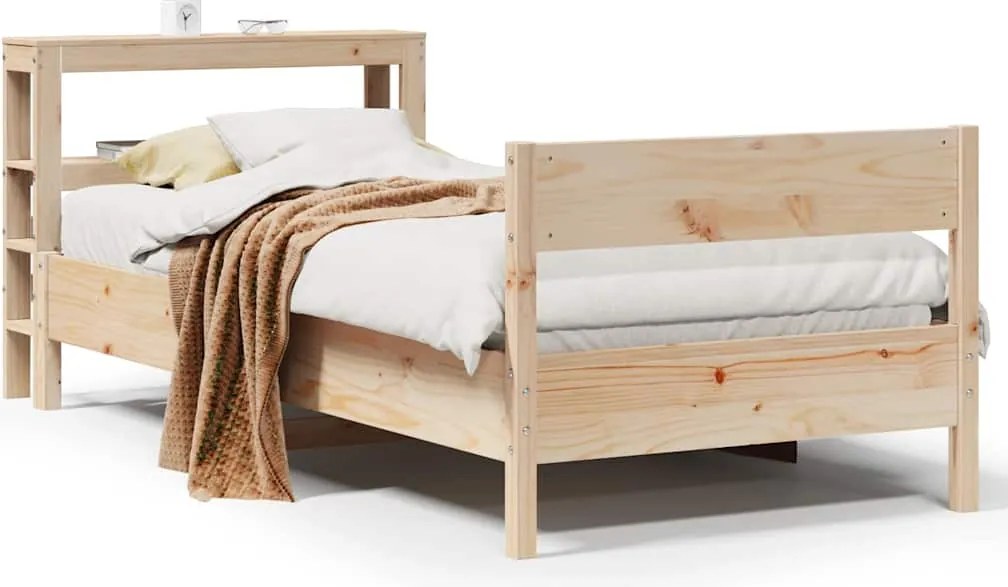vidaXL tömör fenyőfa ágy matrac nélkül 75 x 190 cm