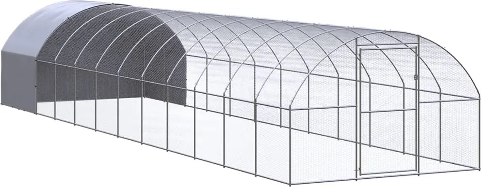 vidaXL kültéri horganyzott acél tyúkól 3 x 12 x 2 m