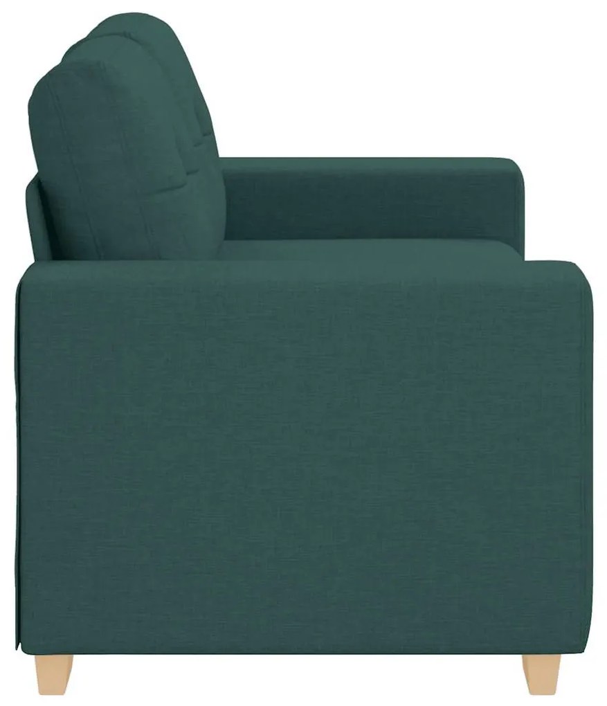 sötétzöld szövet loveseat kanapé 120 cm