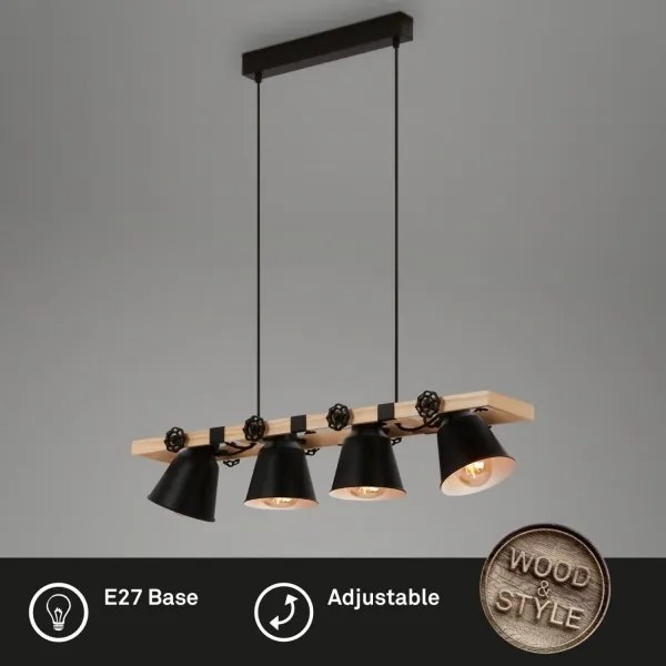 Brilo - Csillár zsinóron TALLE 4xE27/40W/230V