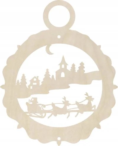 Karácsonyi gömbök karácsonyfadísz Mikulás 5db