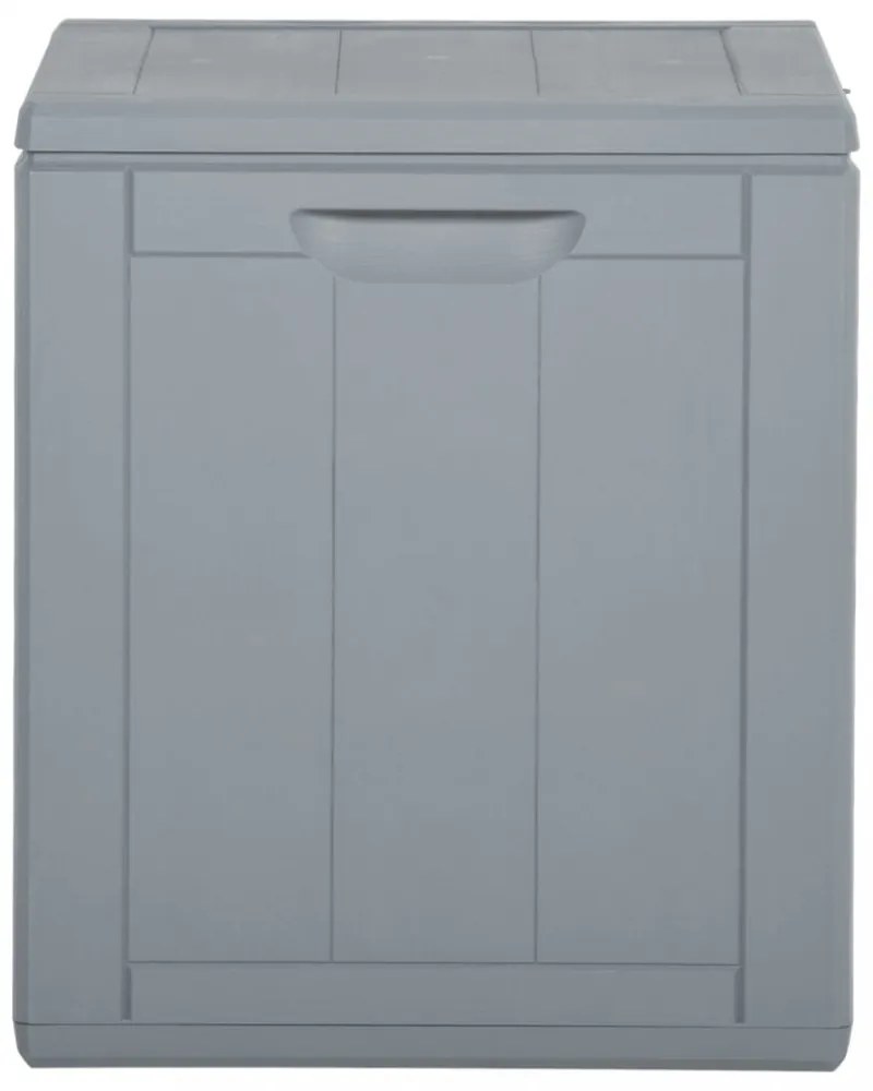 szürke PP fa hatású kerti tároló doboz 90 L