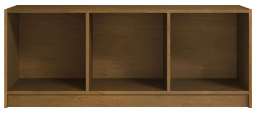 mézbarna tömör fenyőfa TV-szekrény 104 x 33 x 41 cm