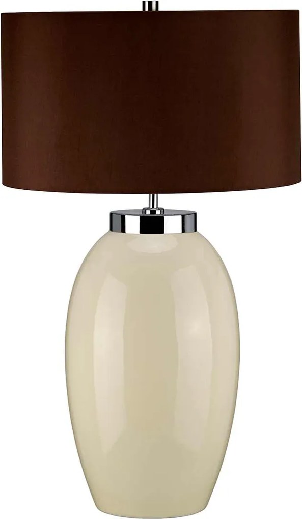 Elstead modern asztali lámpa victor barna ekrü elsvictor-lrg-tl-cr
