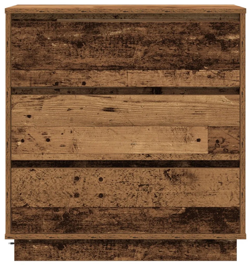 LED-es éjjeli szekrény Régi fa 71x34,5x75 cm Mérnöki fa
