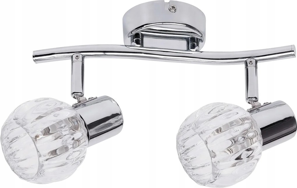 Mennyezeti fali lámpa dupla króm kristály glamour nappaliba Rabalux