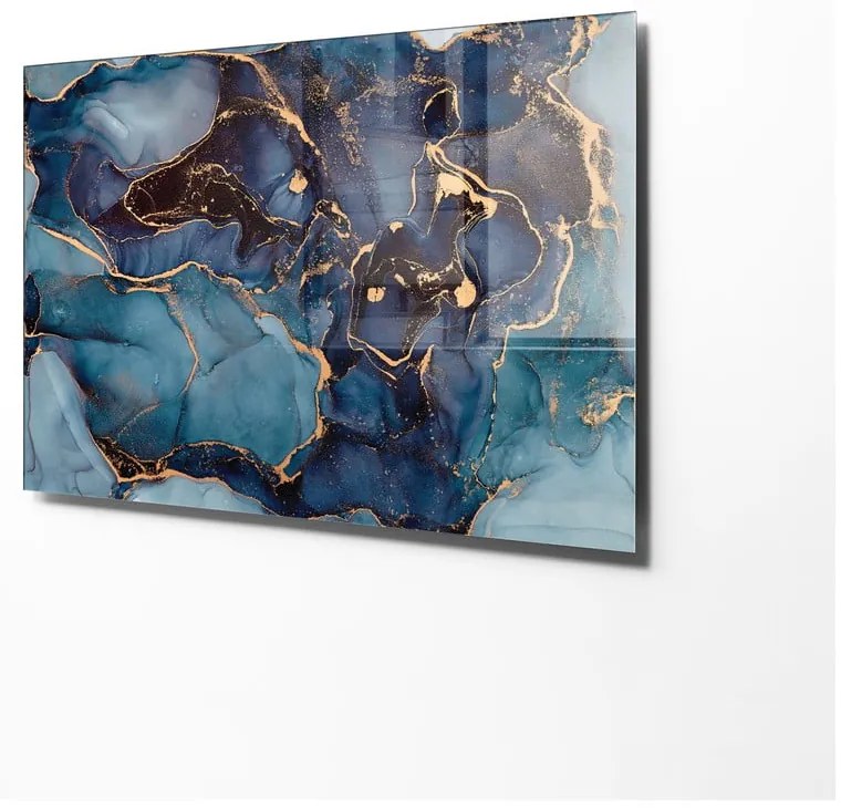 Üveg kép 70x50 cm Dark Marble – Wallity