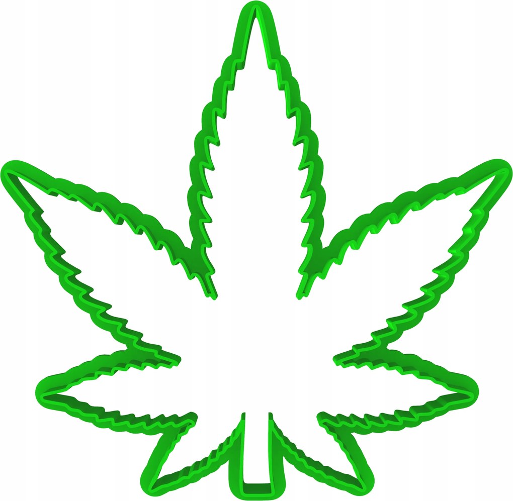 Forma Lyukasztó Mézeskalács kiszúró Marihuána kenderlevél 12cm