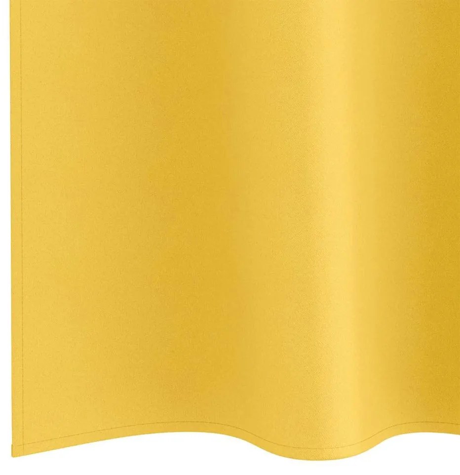 Függönyök függönyökkel 2 pcs mustársárga 260x140cm Poliészter